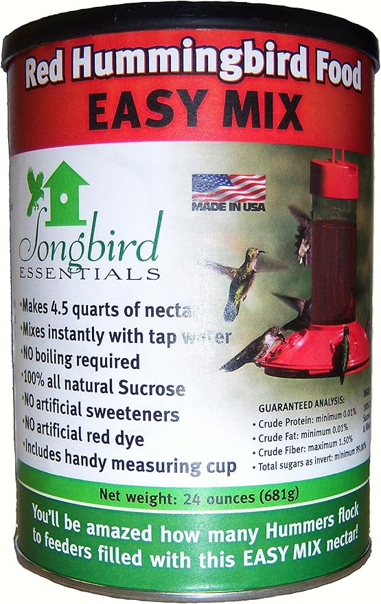 Songbird Essentials-Red Hummingbird Nectar, 24 Ounce Can, Dry Concentrate Nectar Mix for Hummingbirds.