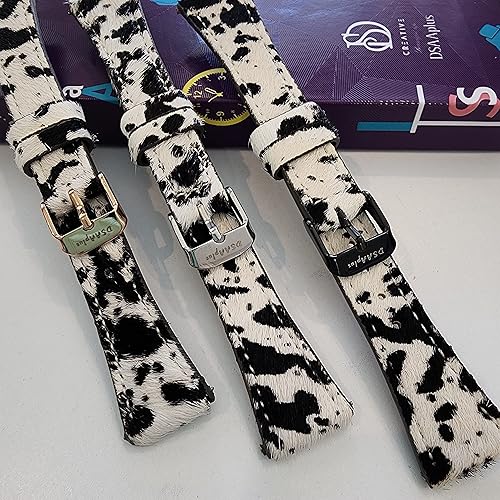 Miniatura 2 de DSAAplus Correa de cuero de vaca peluda para Samsung Galaxy Watch 6 5 1.575 in 1.732 inGalaxy Watch 5 Pro 1.772 in Band Galaxy Watch 4 1.575 in