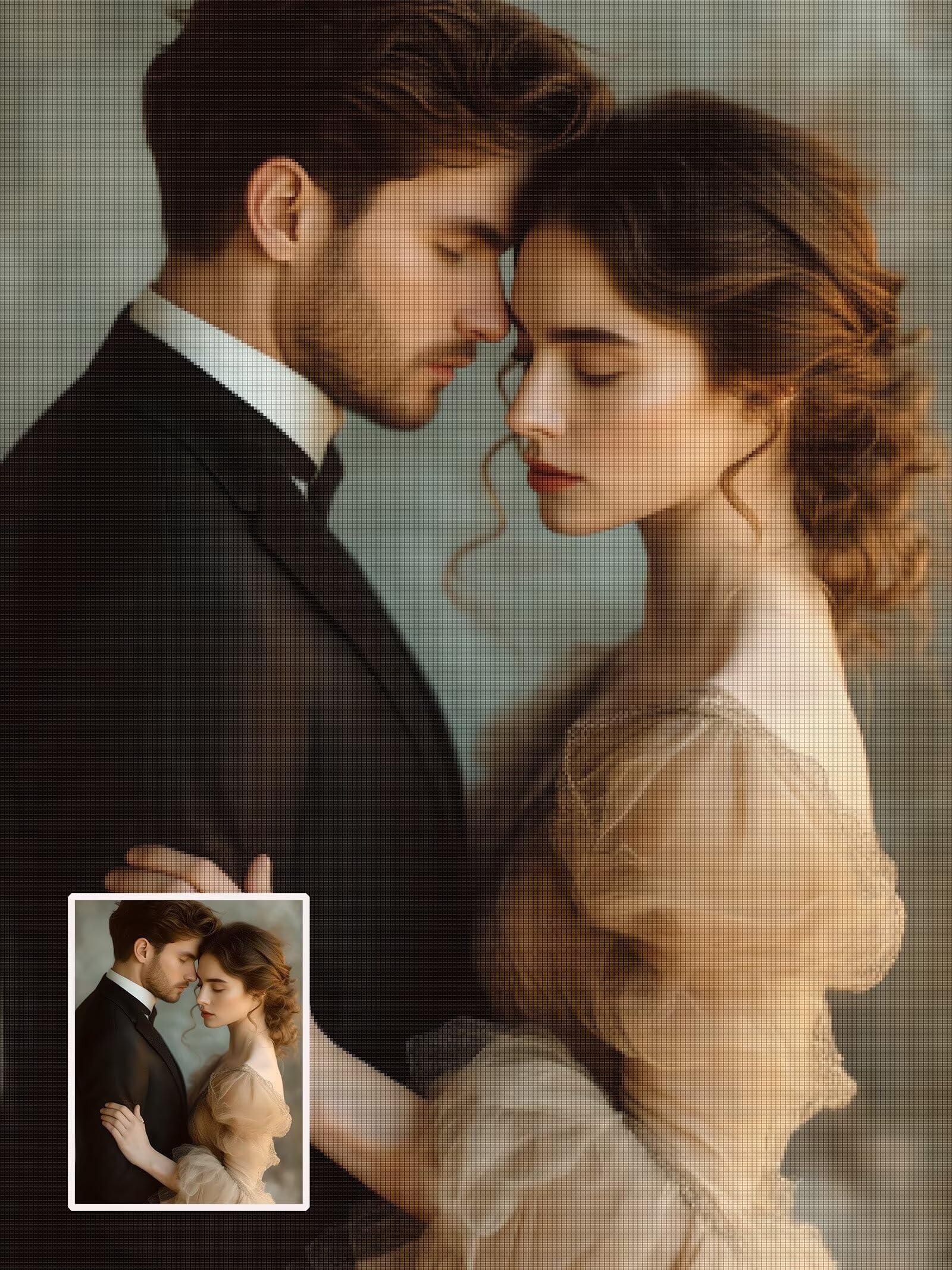 Diamond Painting Personalizzato, 5D DIY Diamond Painting Kit Completo Personalizzato, Kit per Pittura Diamante Personalizzati Con Foto, Mosaico Personalizzata Regalo per Arte Domestica 50x90cm L-281