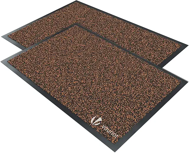 Vounot Brown Indoor & Outdoor Door Mats - 2 Pieces 40x60 cm - Deurmat Bedrukken