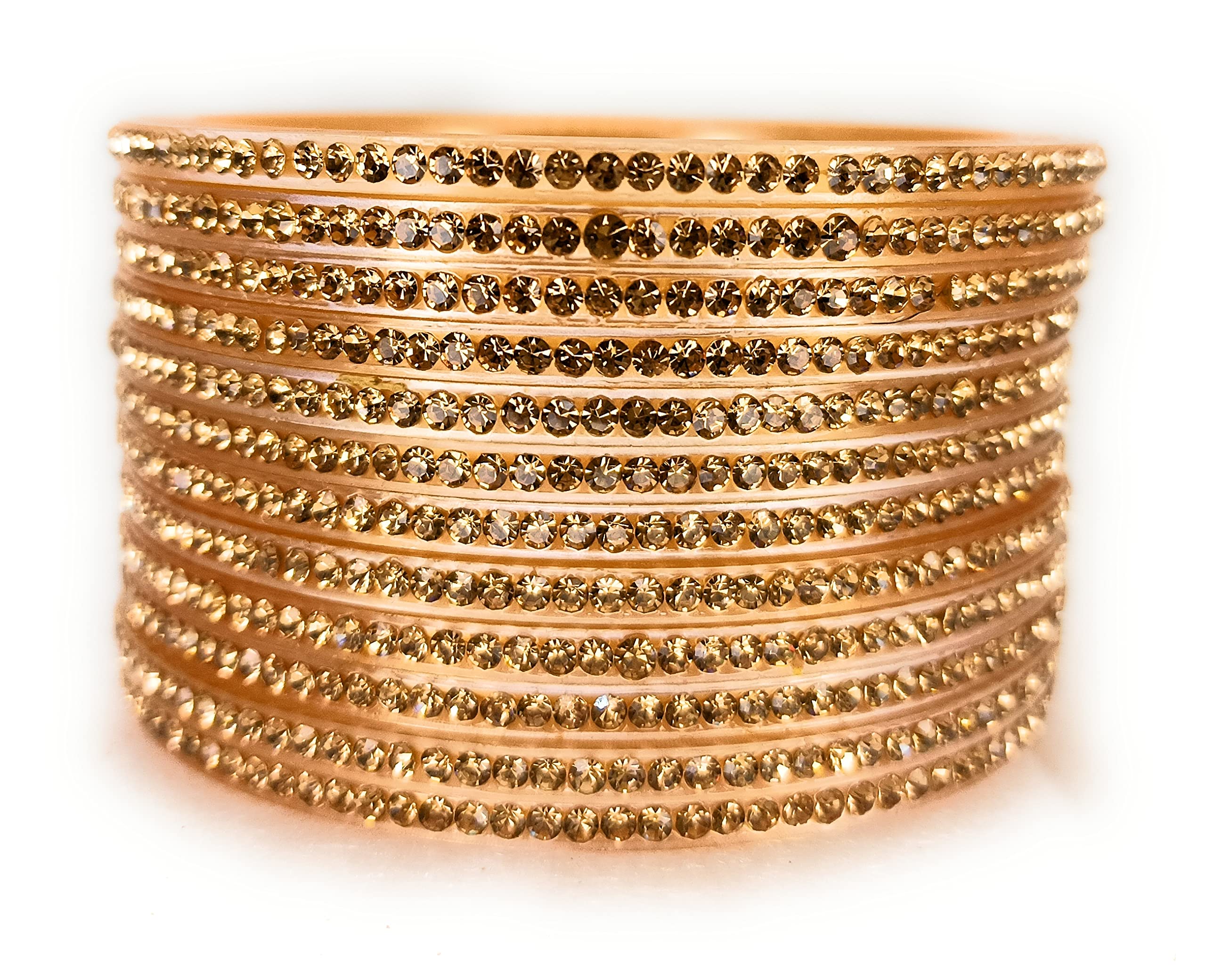 Zircon Stone Studded, Seep Plastic Chuda Bangle set of 12 bangles for Women and Girls by Shakya Creations-image-37