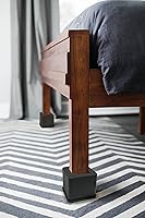 Vista 6 de iPrimio Elevadores cuadrados para cama y muebles, tamaño de elevación de 3 pulgadas, no se agrietan ni rayan pisos, parte inferior de goma