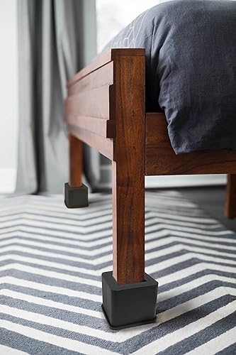 Miniatura 6 de iPrimio Elevadores de cama  Cuadrado, elevador de 3 pulgadas, resistente, paquete de 8, hasta 6800 libras  Bloques de elevación de cama, elevadores