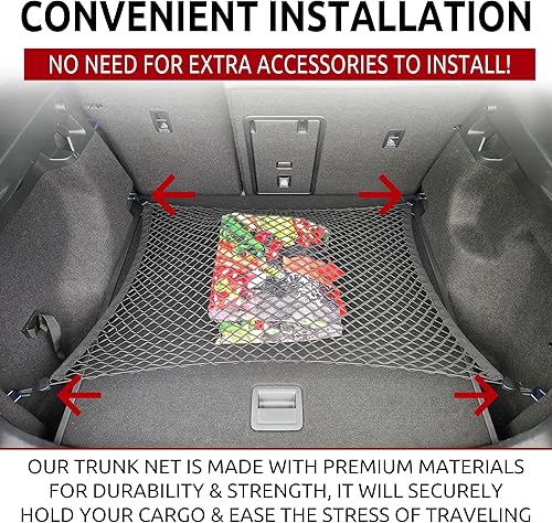 Miniatura 2 de Red de carga elástica para maletero para Volkswagen ID.4 2021-2024  Organizador y almacenamiento de maletero de primera calidad  Red de equipaje