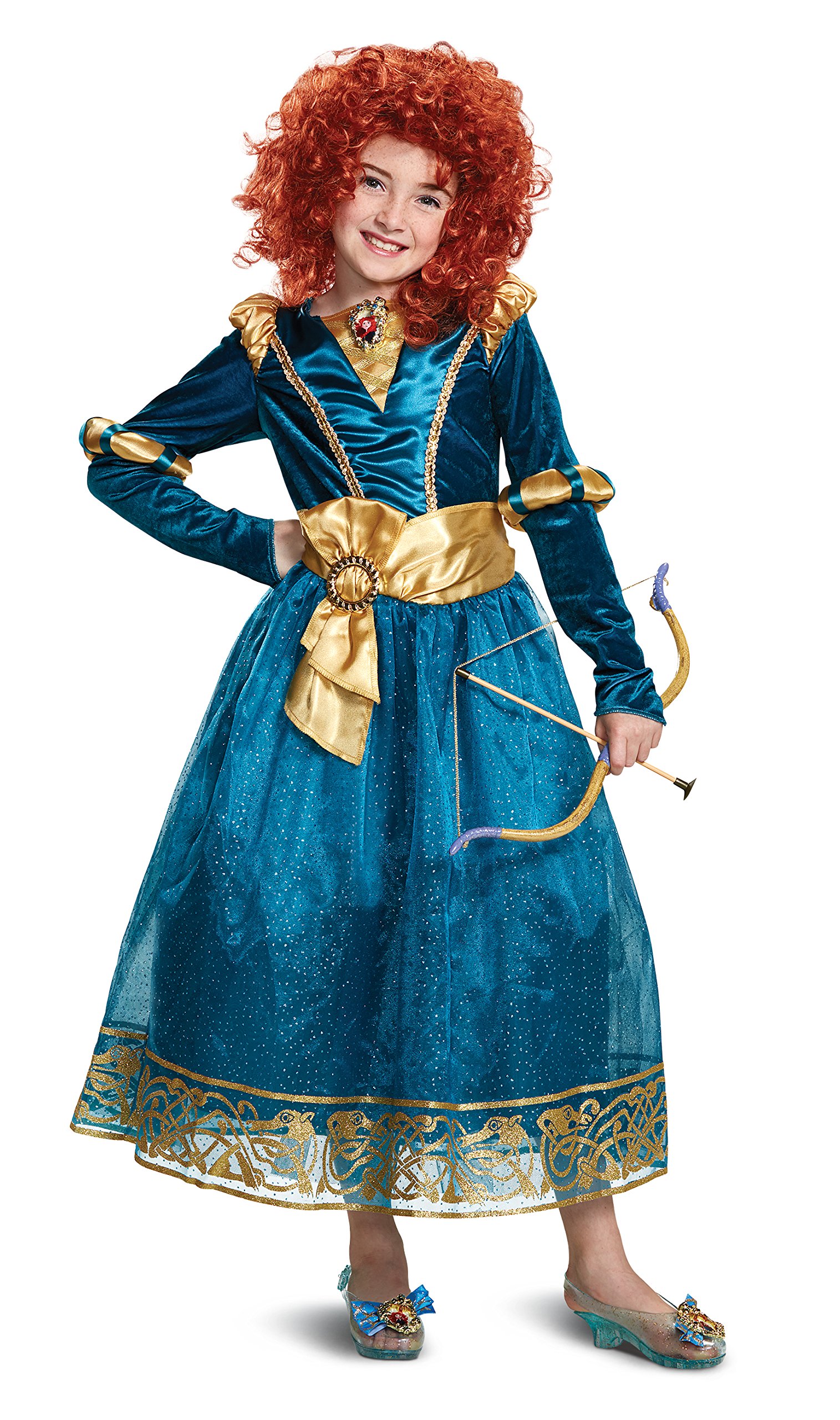 Amazon.com: Disney Princess Merida Brave Deluxe Girls' Costume : Clothing,  Shoes & Jewelry