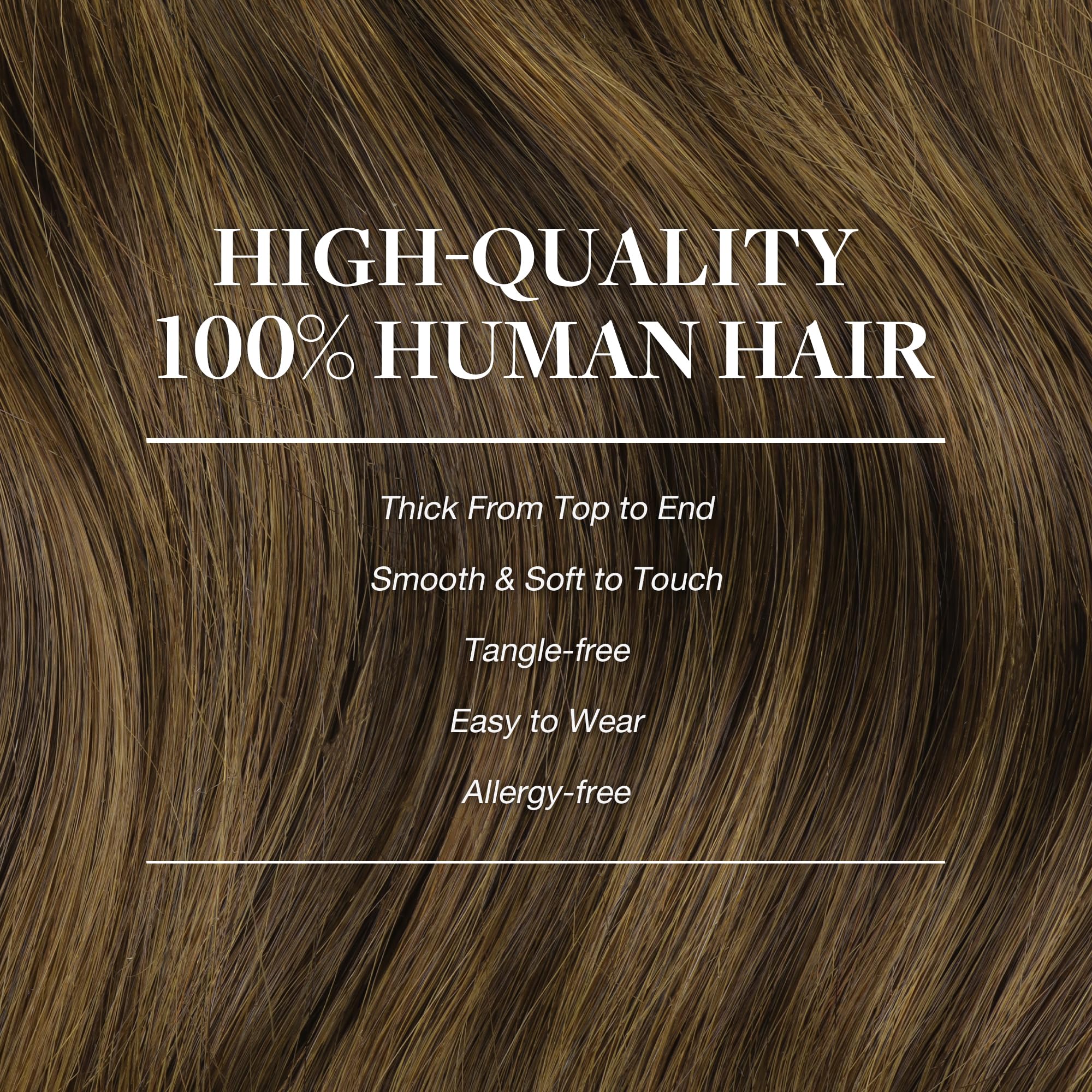 GOO GOO Clip in Hair Extensions Human Hair, 18inch 150g 9Pcs, #2 Dark Brown, Hair extensions for women, Human Hair Extensions Clip in — view 327