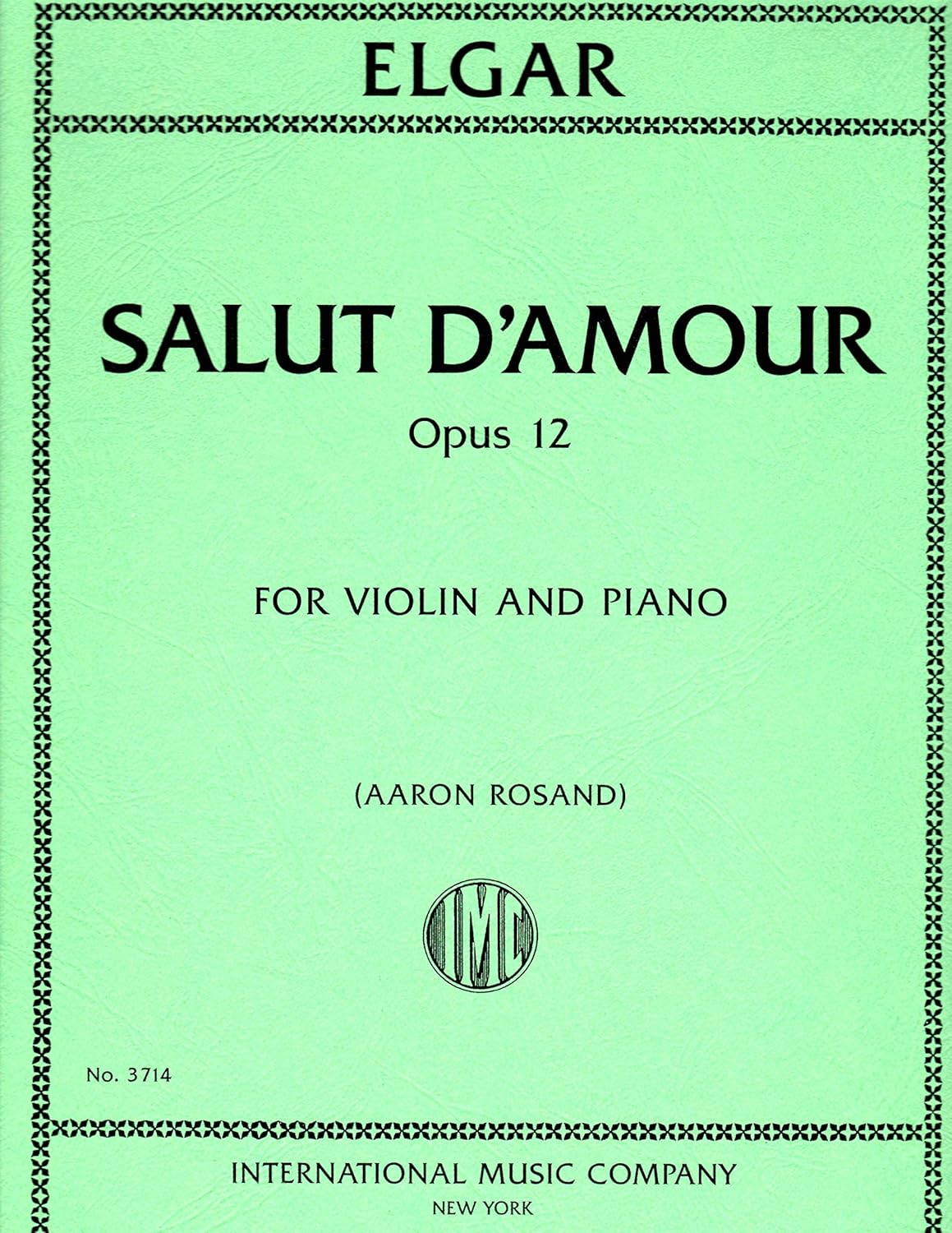 Elgar: Salut d'Amour, Op. 12 - Violin (International 3714)