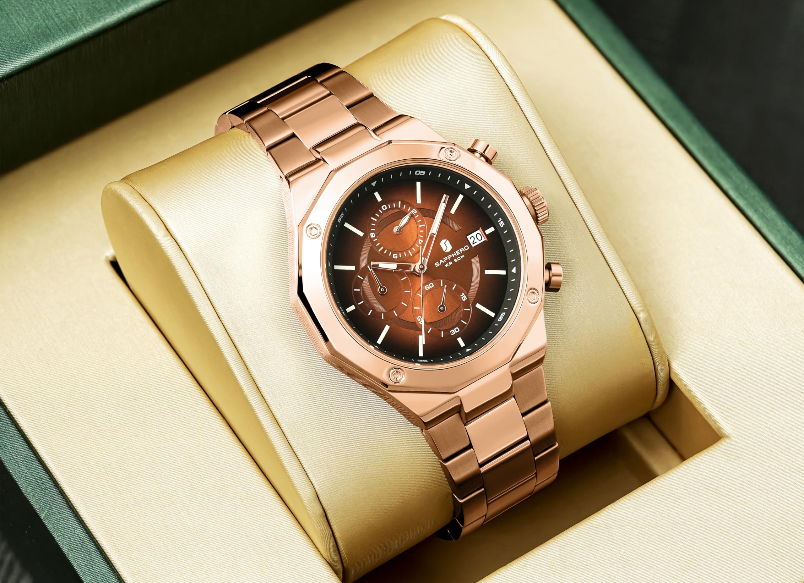 BENYAR BY Herrenuhr Uhren Herren Wasserdicht Herrenuhren Chronograph männer Armbanduhr für Herren Eleganz Lederarmband/Edelstahl Quarz Geburtstags/Weihnachts