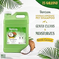 Vista 2 de TropiClean - Champús para mascotas fabricados en Estados Unidos, Hipoalergénico, Transparente