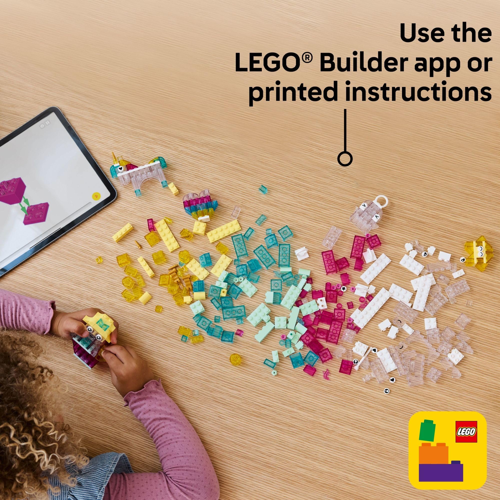 LEGO Classic Magical Transparent Box - Preschool Learning Toy for Boys and Girls, Ages 5+ - Gift for Birthdays - Beginner Construction Set - Colorful Building Bricks Toy - 11040 - Image 6