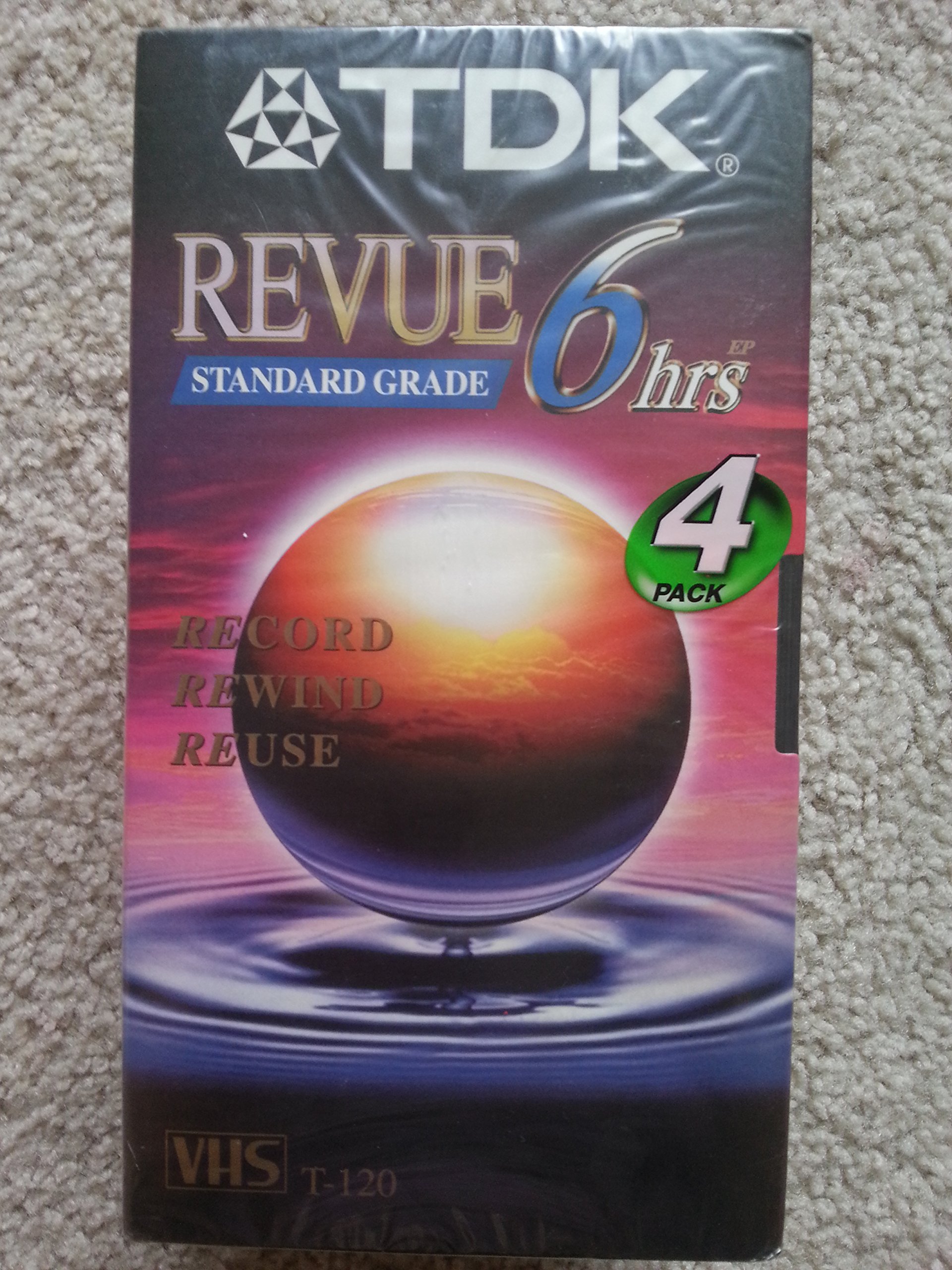 TDK Revue standard grade videocassette 6 ore 4 confezione