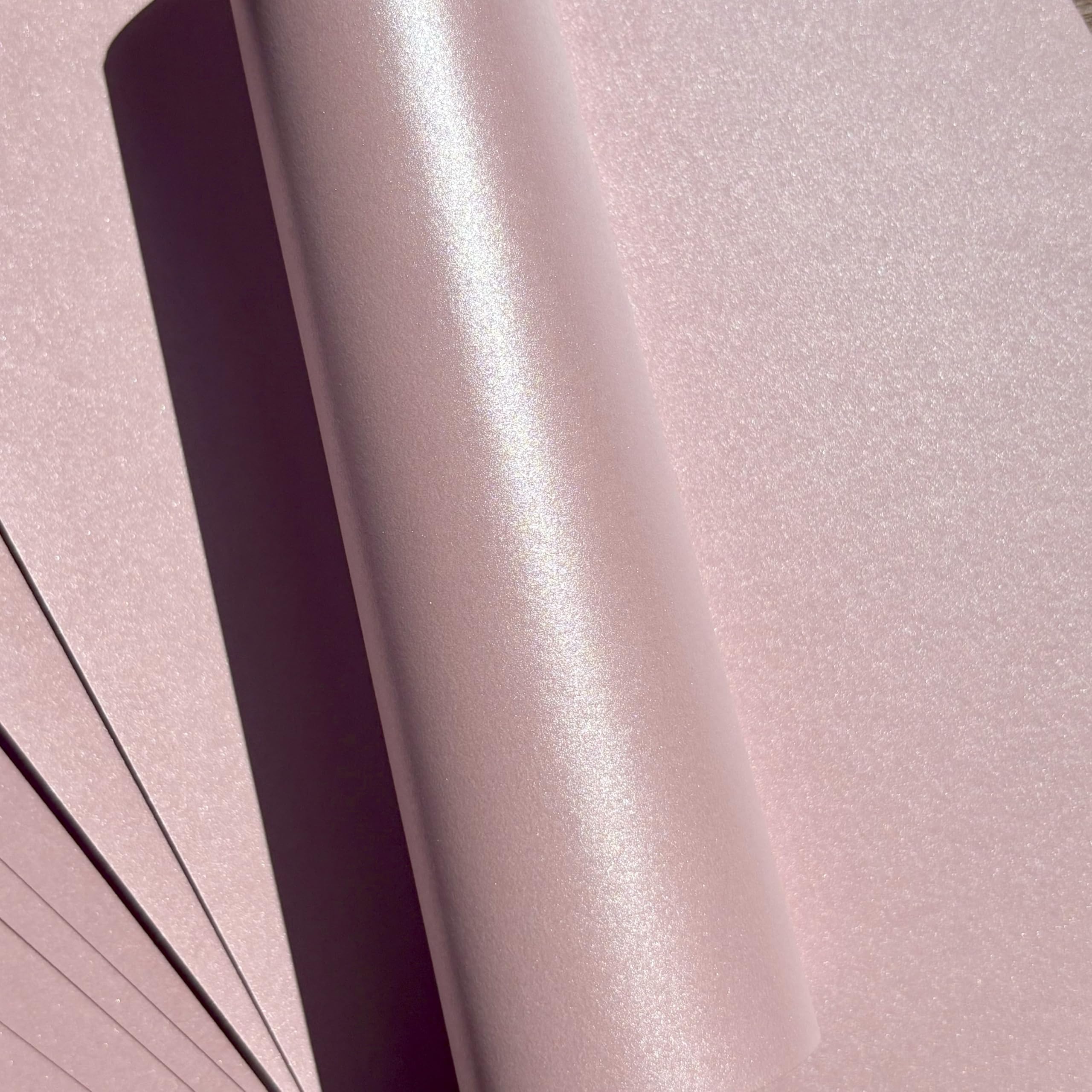 Syntego 10 x A4 Petals Pink Pearlescent Shimmer Paper Double Sided 120gsm Suitable for Inkjet and Laser Printers
