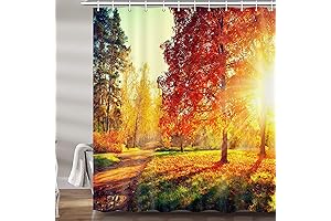 Jaw-Dropping Autumn Shower Curtain for a Serene Bathing Oasis