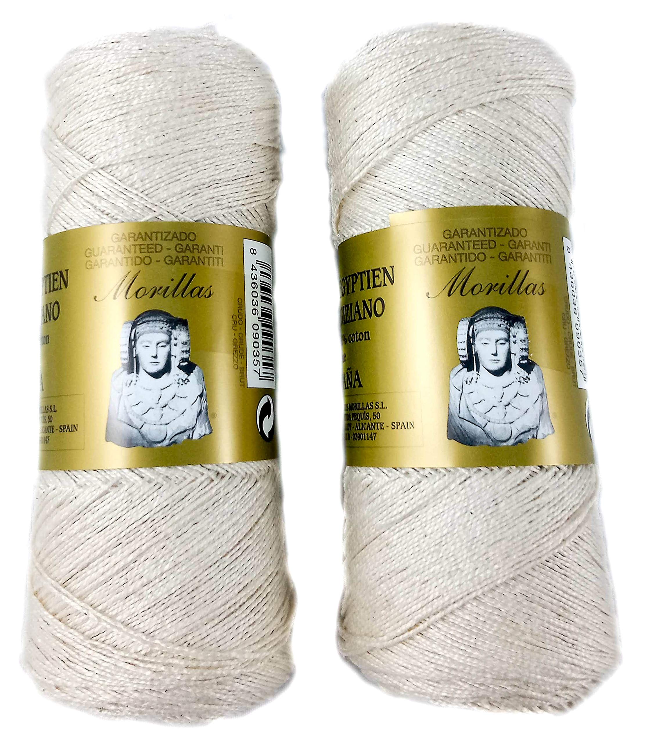 PACK 2 ZEPELINES Algodón perlé 100% egipcio mercerizado para DIY y tejer a mano labores de ganchillo o punto con un acabado elegante. (2 X 70gr) (8, MARINO 36
