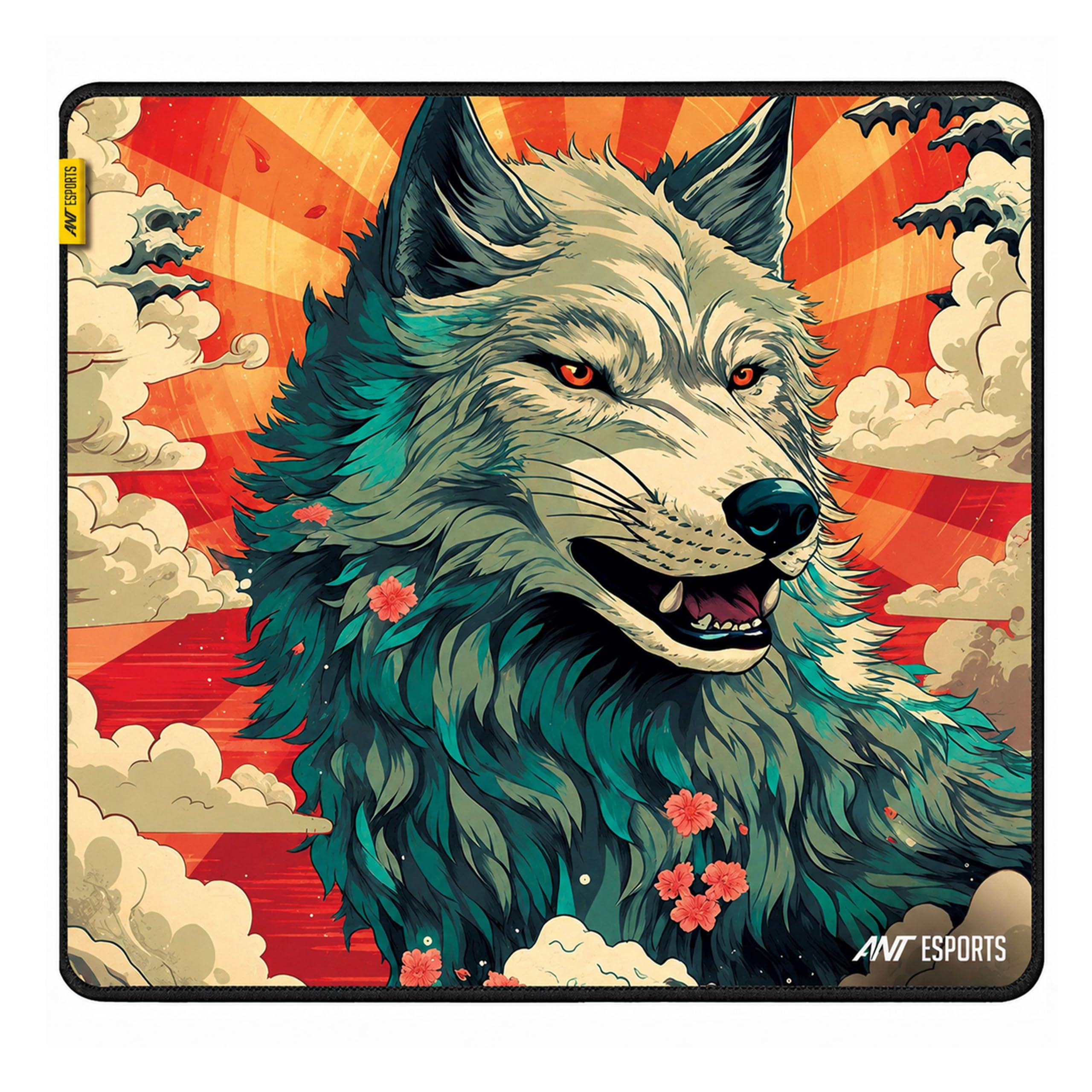 Ant Esports Wolf Mouse Pad 260X210X3mm Anti-fray Stitching, Gaming Mouse Pad Waterproof Surface & Non-Slip Rubber Base Stitched Edges Gaming Mouse Mat for Laptop,Compatible with Laser and Optical Mice-picture-19