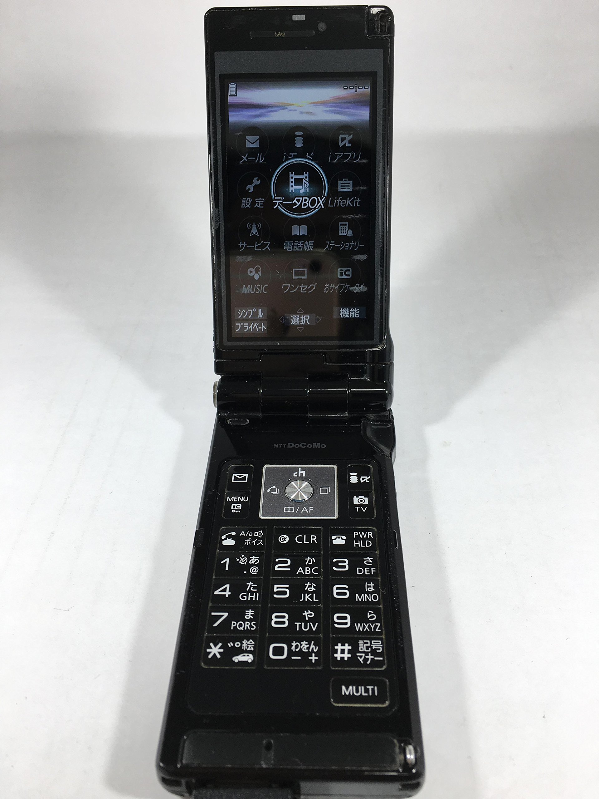 【美品・貴重】docomo パナソニック FOMA Ｐ905i ブラック ムスビー｜【アイアール】☆保証付☆FOMA P905i/ブラック/41555