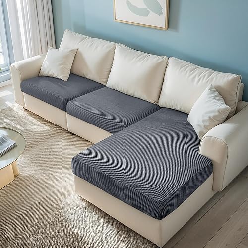 Vista 416 de CHUN YI - Funda elástica de cojín para sofá biplaza, funda de asiento de sofá con tela jacquard de elastano (mediana, color verde azulado) Verde