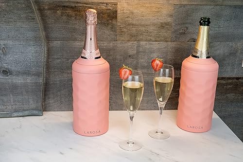 Miniatura 3 de Juego de caja de regalo, enfriador de vino con 2 vasos de vino sin tallo, ideas de regalo para entusiastas del vino y champán, juego de regalo para