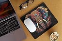 TAJNAN Mouse pad Mat 230X190X3mm Mouse Pad for Game, Non-Slip Rubber Base, Waterproof, Premium-Textured, Compatible,Printed Mouse pad (Black) (Black-ele-fc-pad) gallery image