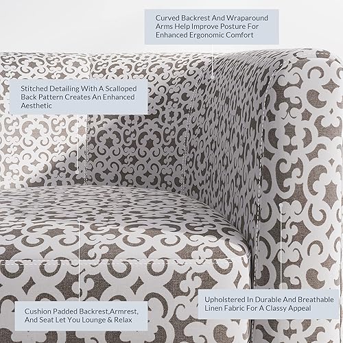 Miniatura 5 de BELLEZE - Sillón de piel sintética para sillones y sillas Blanco y marrón,Beige,Negro -,Negro y Beige,Azul Coral,Marrón,Caramelo,Estampado