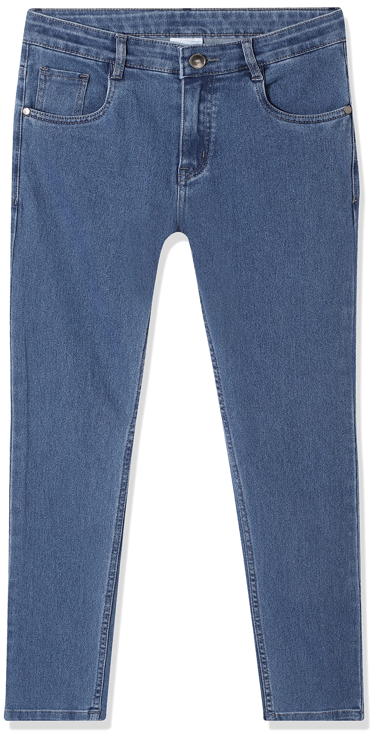Boys Mid Rise Solid Slim Fit Jeans-image-1