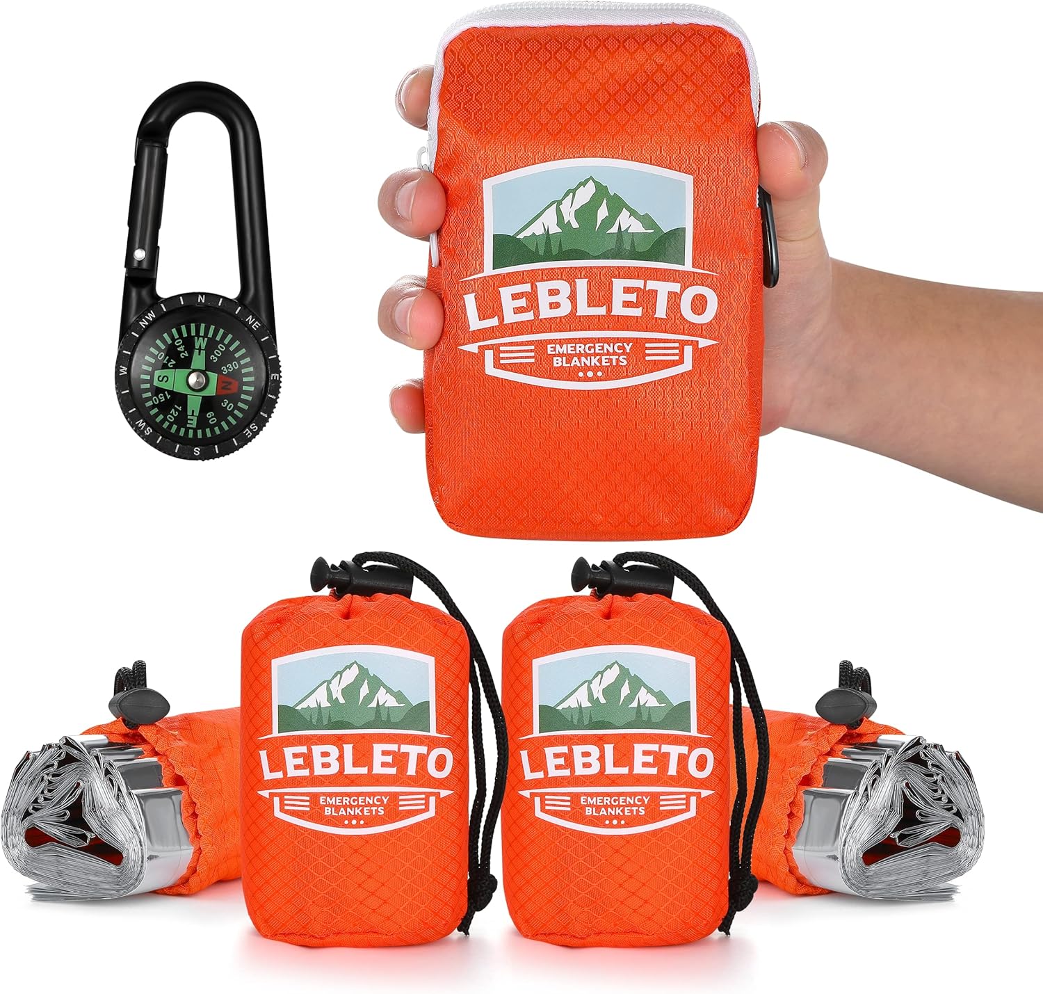 Lebleto Outdoor Emergency Blankets4 Pack of Extra Large