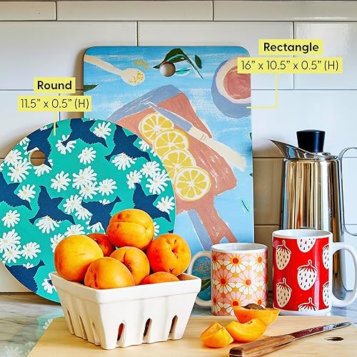 Miniatura 4 de Society6 Tabla de cortar de bambú - Decoración de cocina por Emanuela Carratoni - Tablas de cortar únicas para cocina, 16 x 10.5 x 0.5 pulgadas,