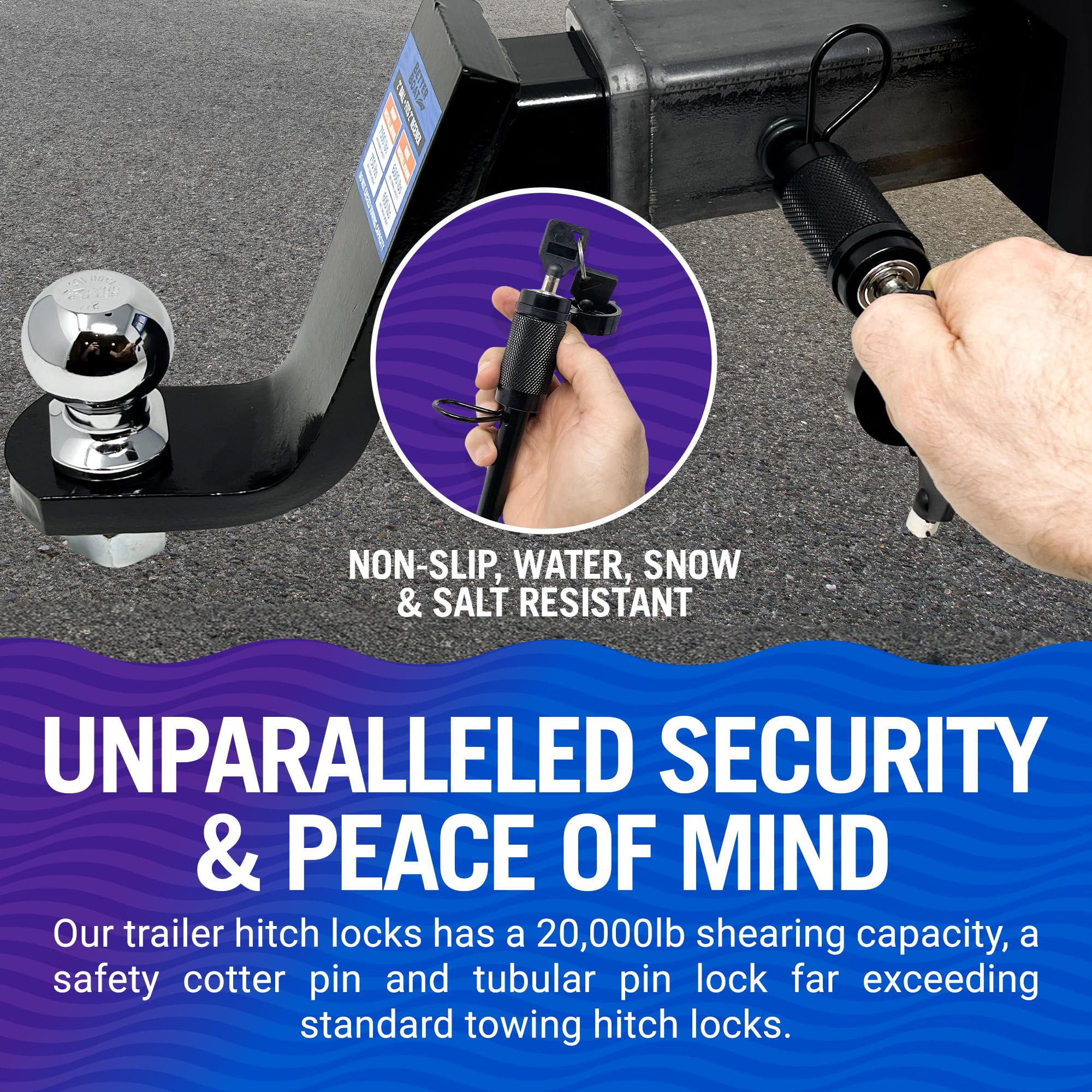 Better Boat Lockable Hitch Pin Lock 5/8" Hitch Lock For Trailer Hitch Lock Pin 3 5 - View #7