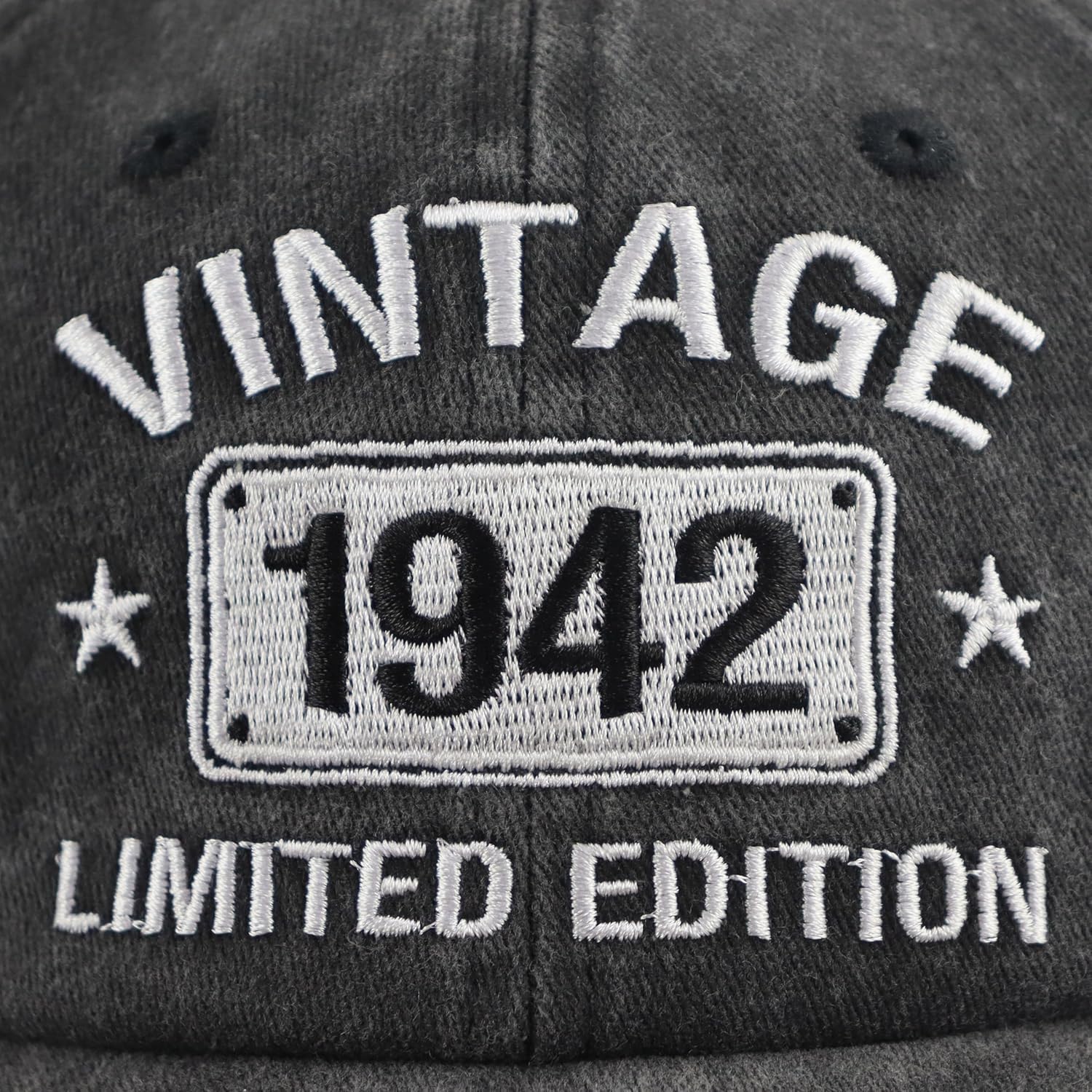Vintage 1944 1943 1942 1941 1940 1939 1938 1937 1936 1935 Limited Edition Adjustable Embroidered Baseball Cap - Image 2
