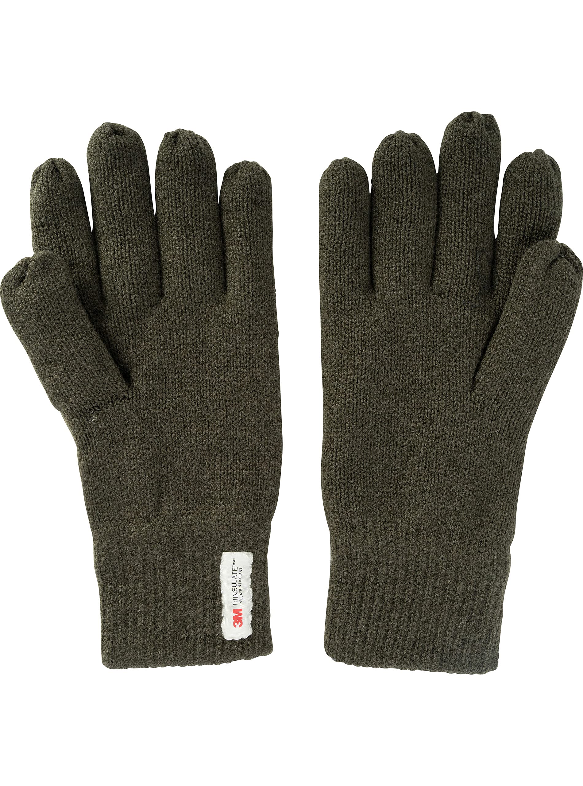 Men’s Thinsulate Winter Gloves – Lightweight Full Finger Thermal Gloves with Moisture Wicking for Outdoor Work, Hiking, and Cold Weather – Olive Green