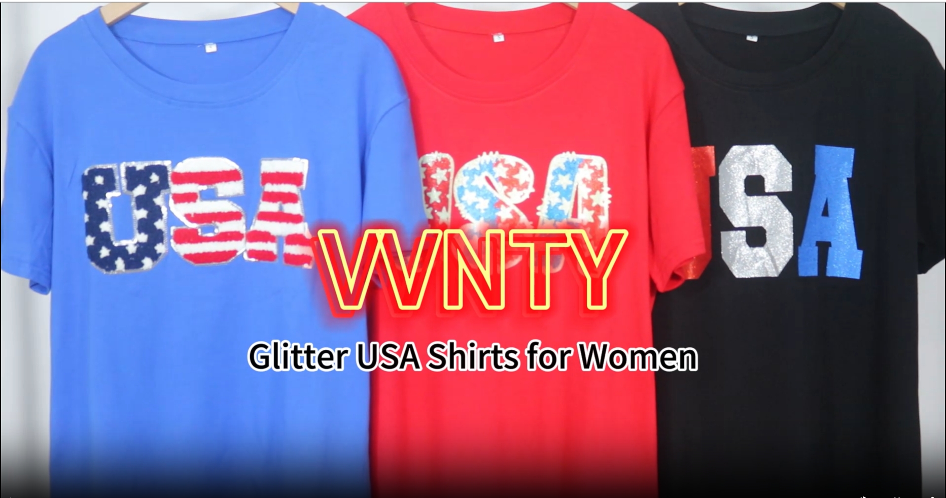 VVNTY Women's 4th Of July Shirt – Party In The USA American Flag Tee, Patriotic Independence Day Top - View #9
