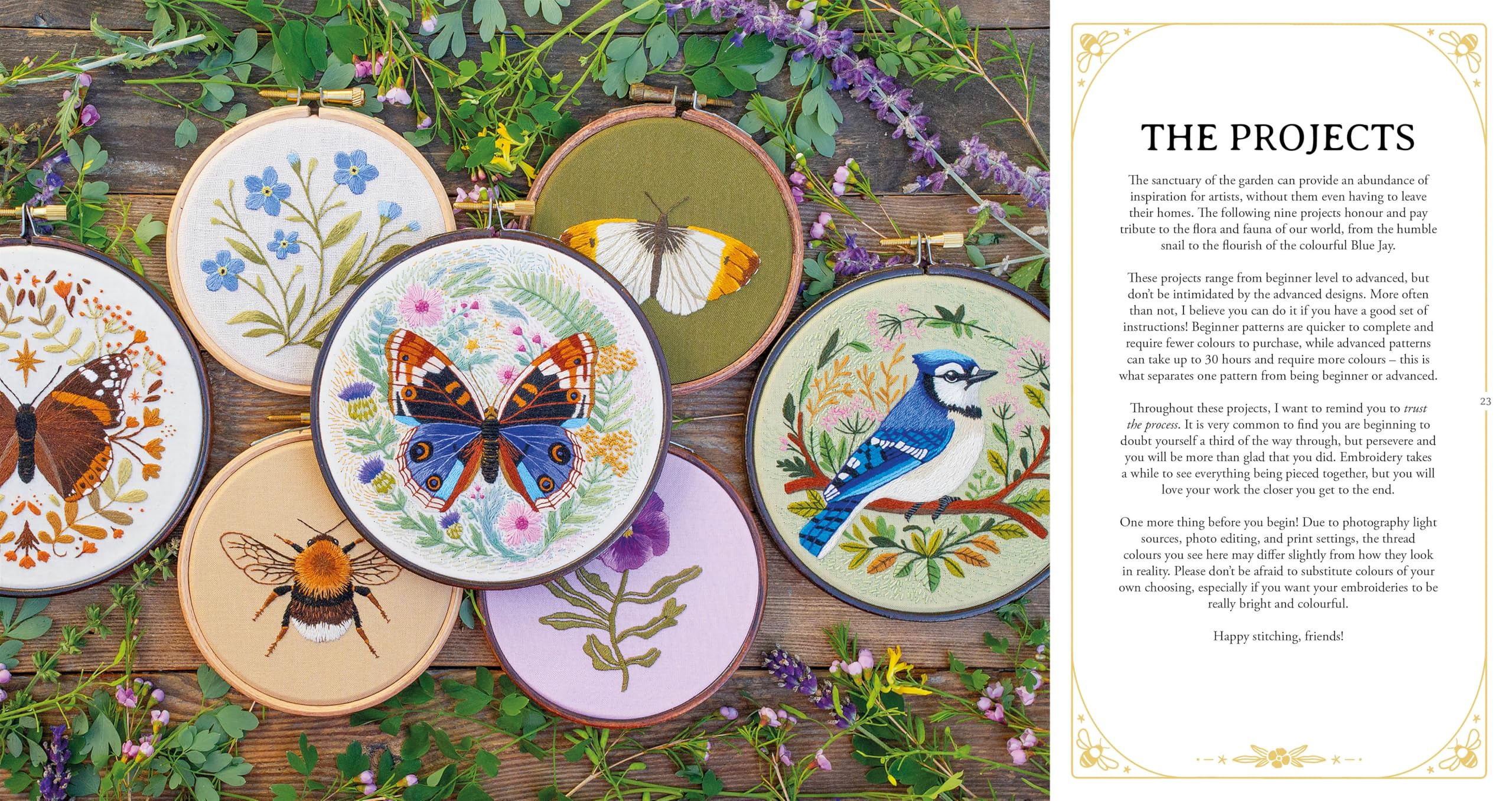 Paint with Thread: In the Garden: A Step-By-Step Guide to Embroidery