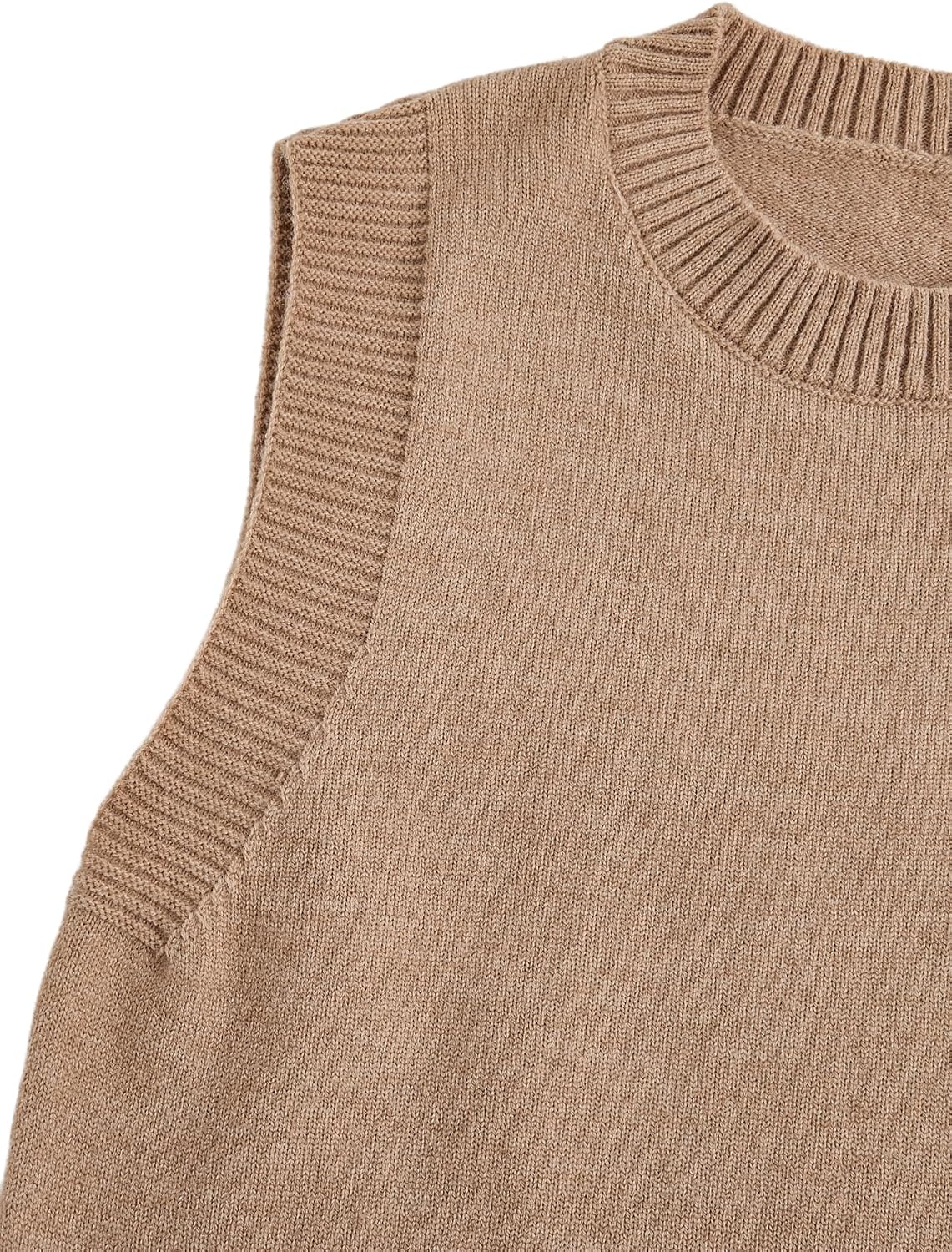 Verdusa Women's Old Money High Low Sweater Vest Sleeveless Cozy Knit Tops Fall Clothes