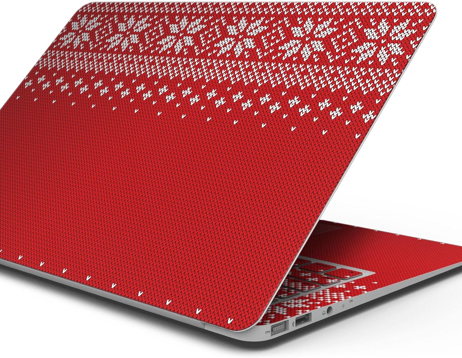 Design Skinz Knitted Ugly Christmas Sweater V4 Full-Body Wrap Scratch Resistant Decal Skin-Kit Compatible with MacBook 14" Pro M1 (A2442)