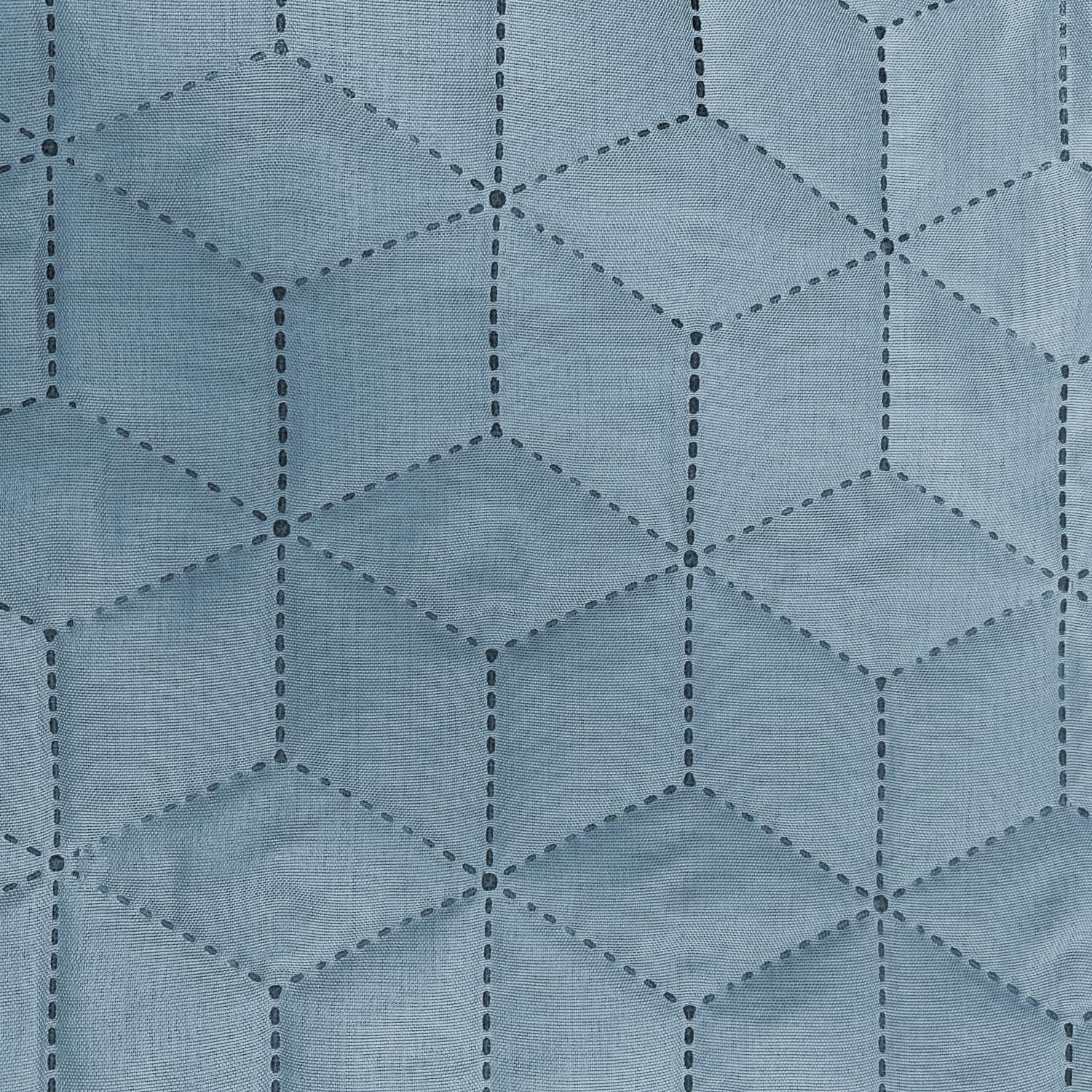 Delindo Lifestyle Colcha Belford azul, cubrecama para cama individual, liso, acolchado, 140x210 cm