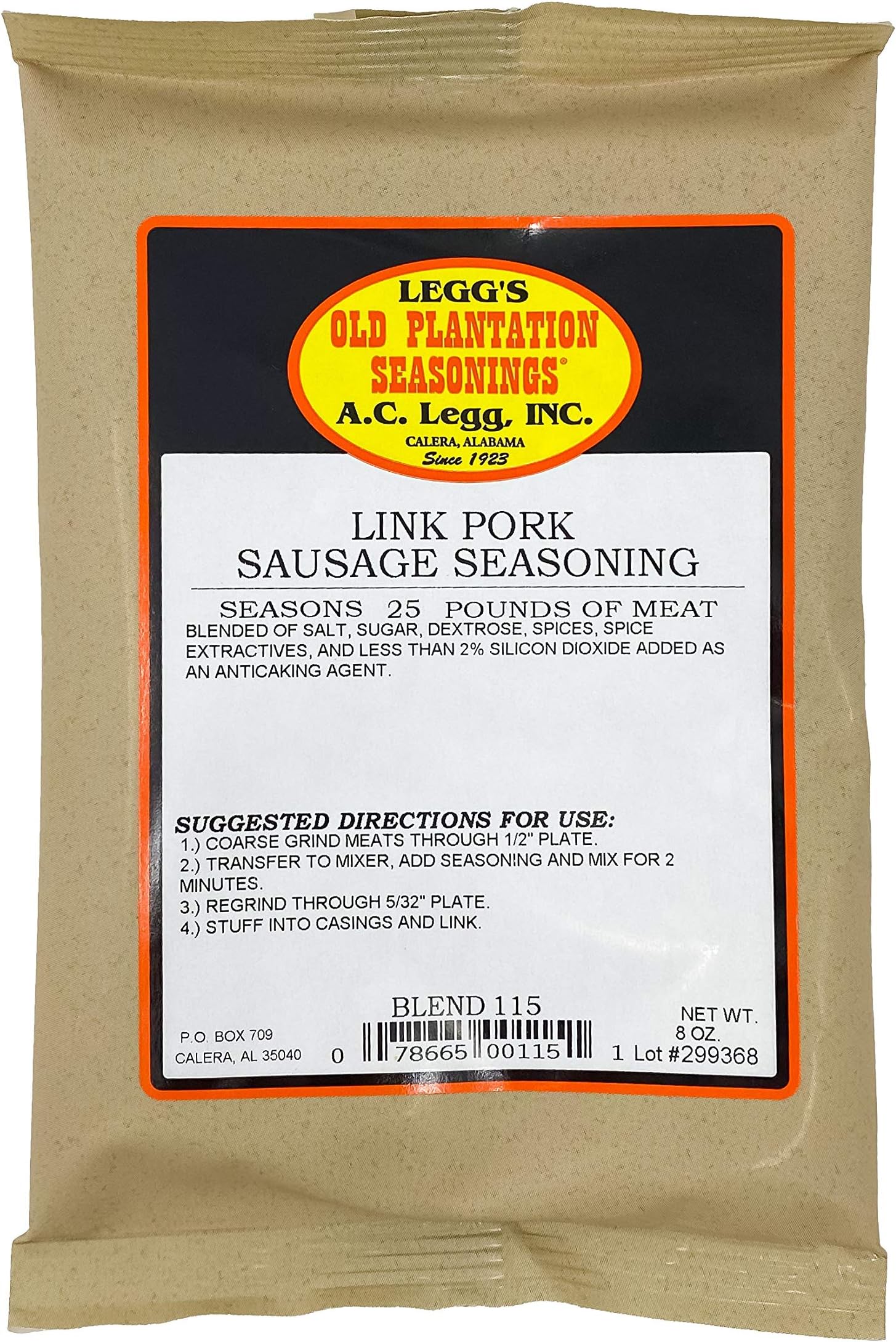 Link Pork Sausage Seasoning