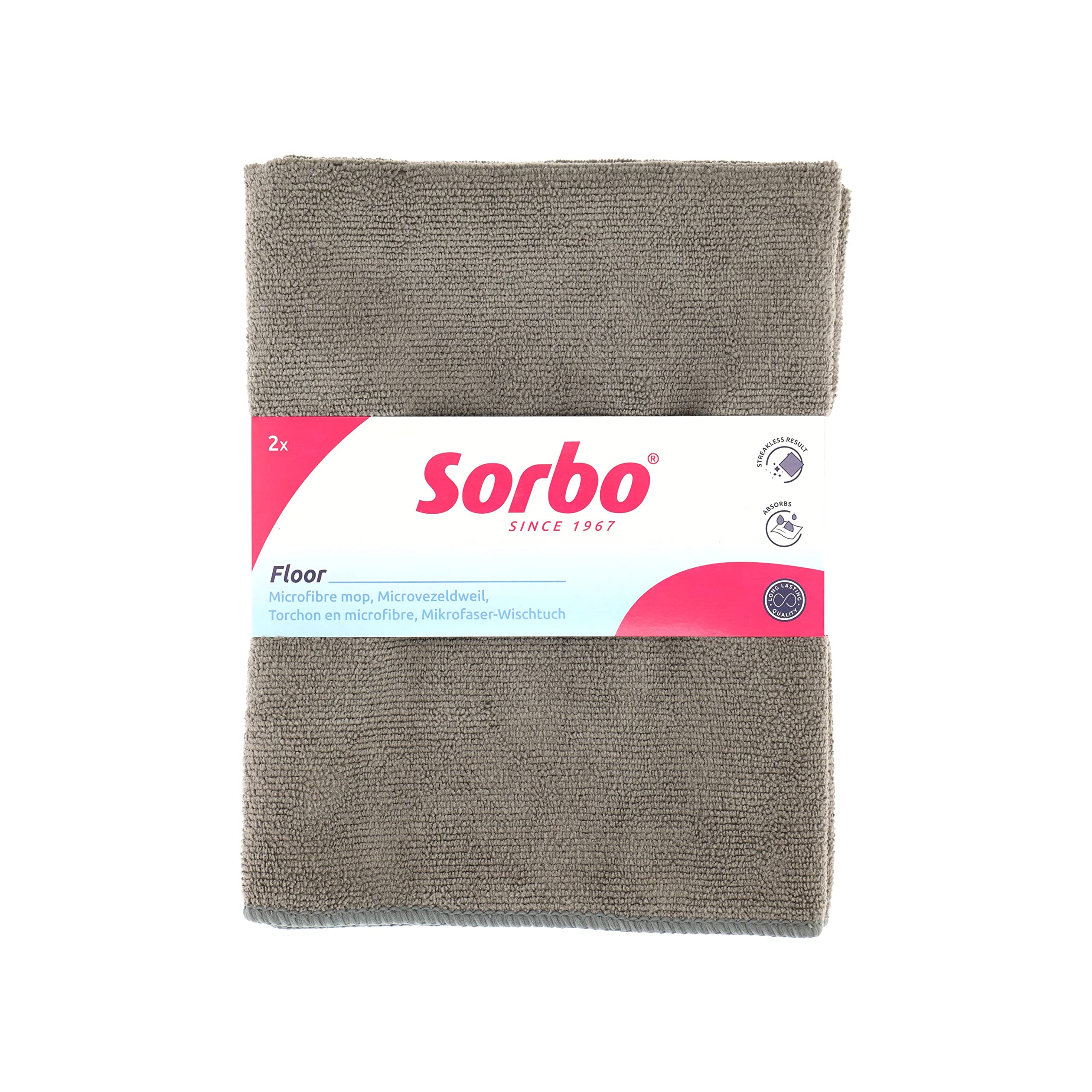 SorboMicrofibre Floor Cloth, Streak Free, Super Absorbent, Multi-Purpose, Perfect for Car Cleaning and House, 50cm X 60cm