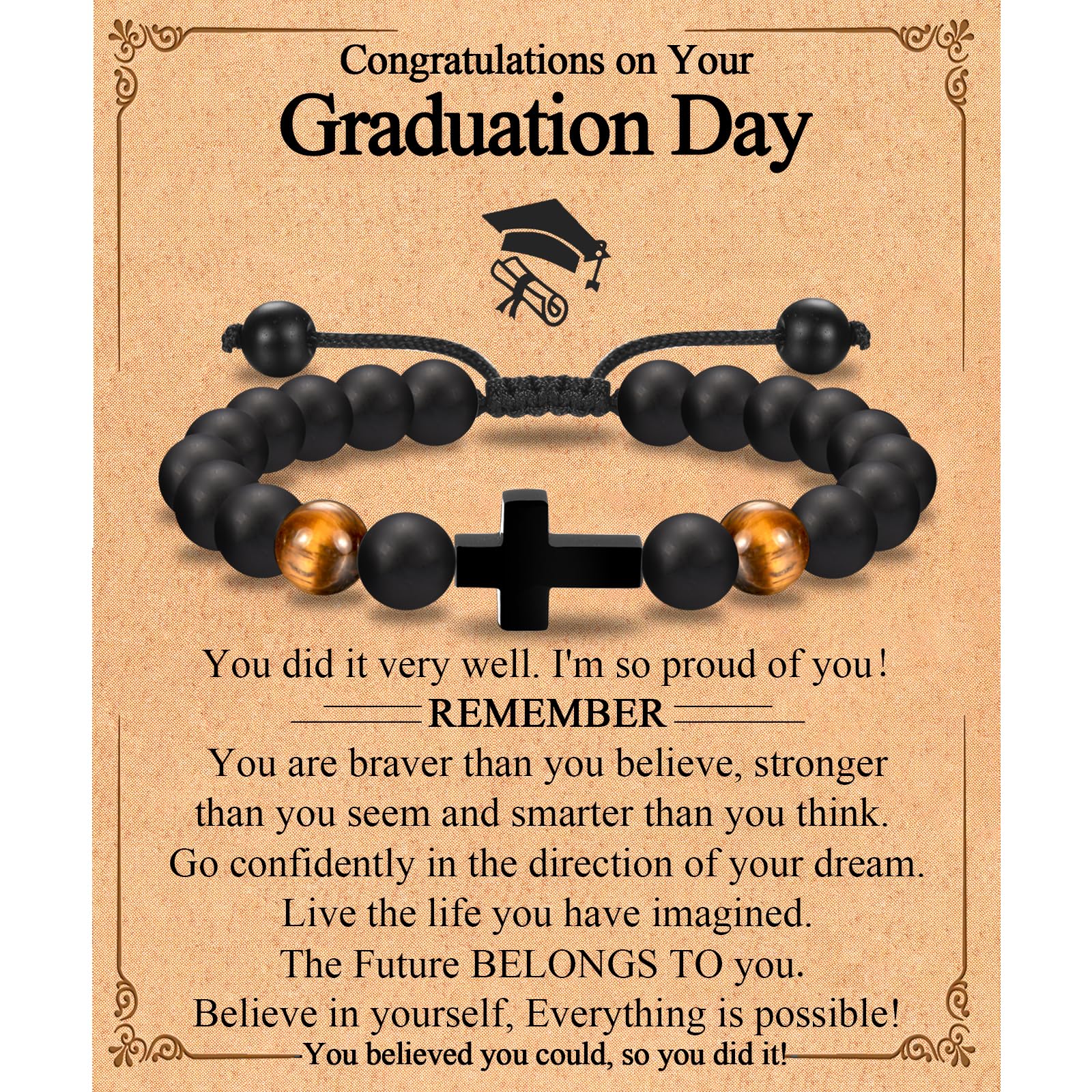 EFVISD Cross Bracelet Gifts for Boys Girls Christian Religious Gifts