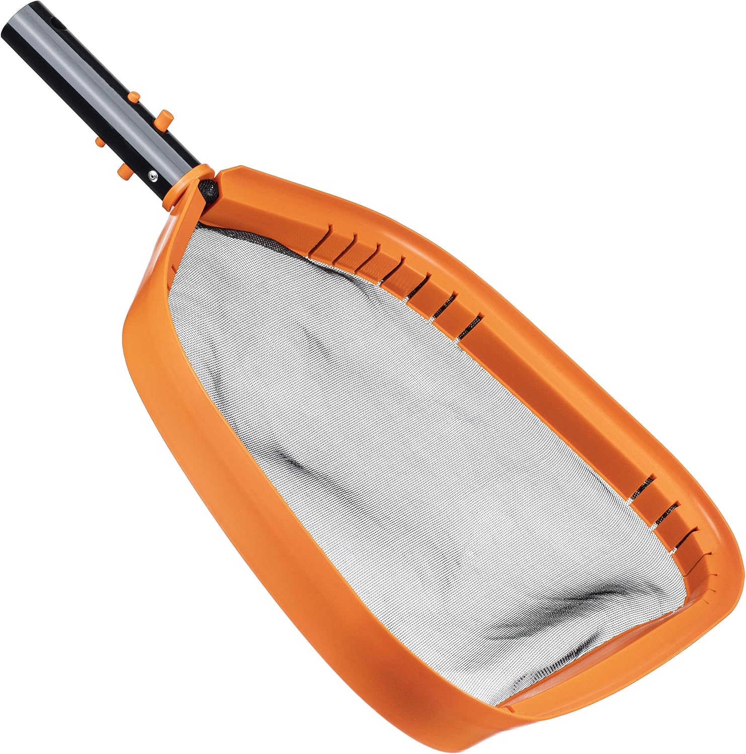 WWD POOL Pool Skimmer Net, Heavy Duty 16" Surface Leaf Rake for Cleaning, Commercial Grade Strong Reinforced - Pool Ponds Spa - Orange