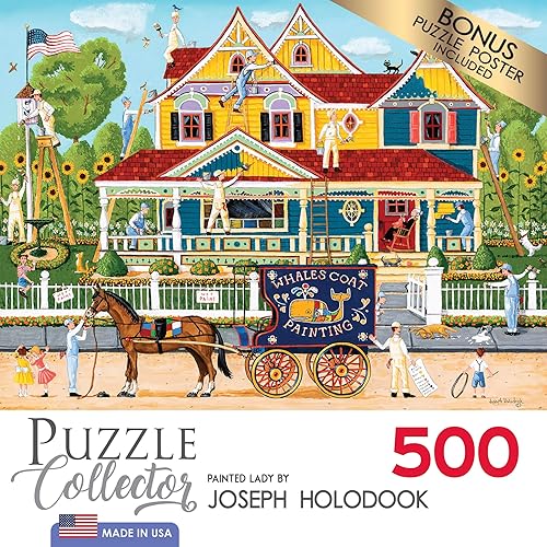 Miniatura 4 de Cra-Z-Art - RoseArt - Coleccionista de rompecabezas - Señora pintada - Rompecabezas de 500 piezas