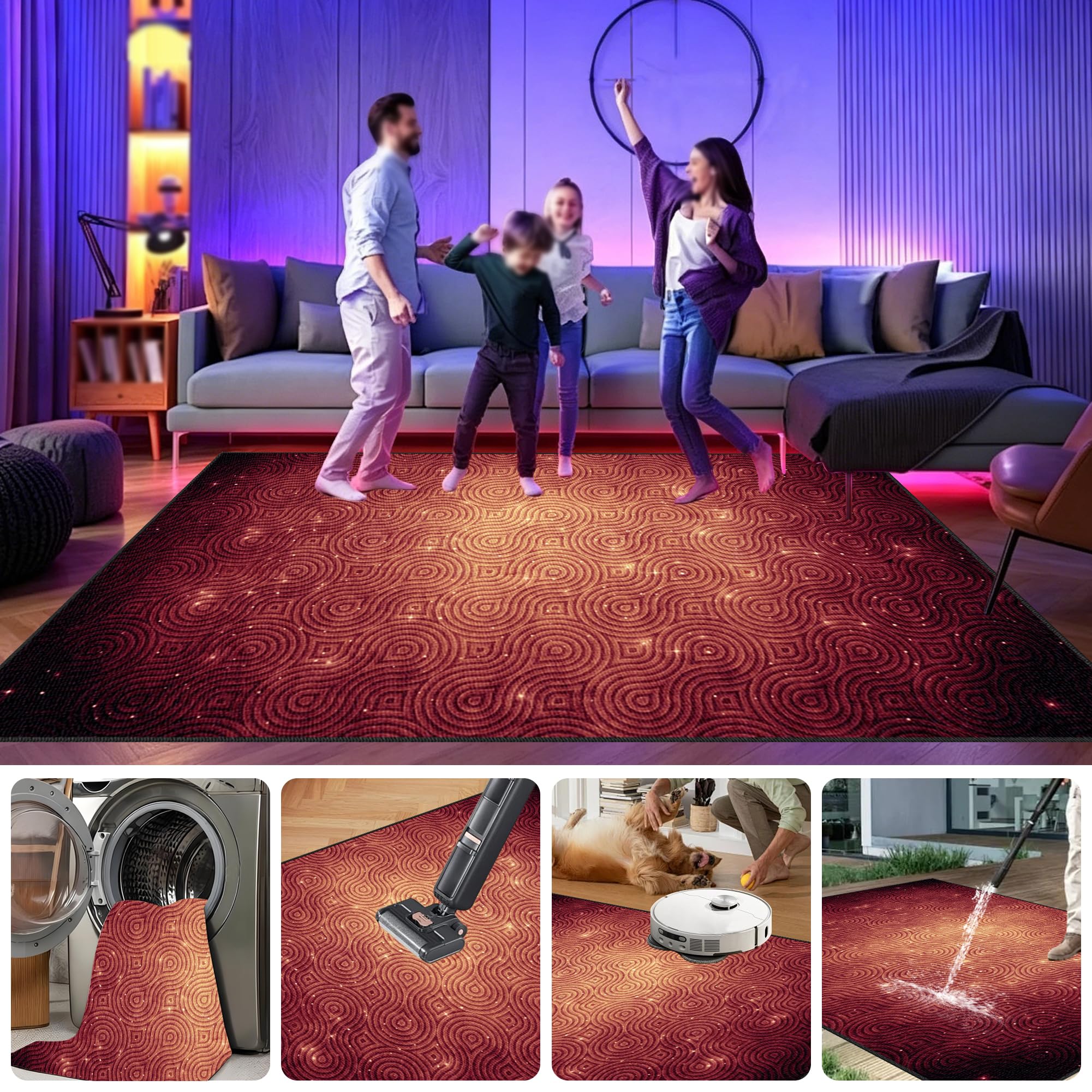 Dywan do sypialni Gaming Mata do gier na krzesło komputerowe 120 x 140 cm Antypoślizgowy dywan krzesło do gier na salę zabaw Dywan do salonu dla graczy Chłopiec