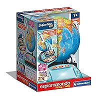 Clementoni Sapientino Più - Esploramondo Real Time, Mappamondo Bambini 7+ Anni