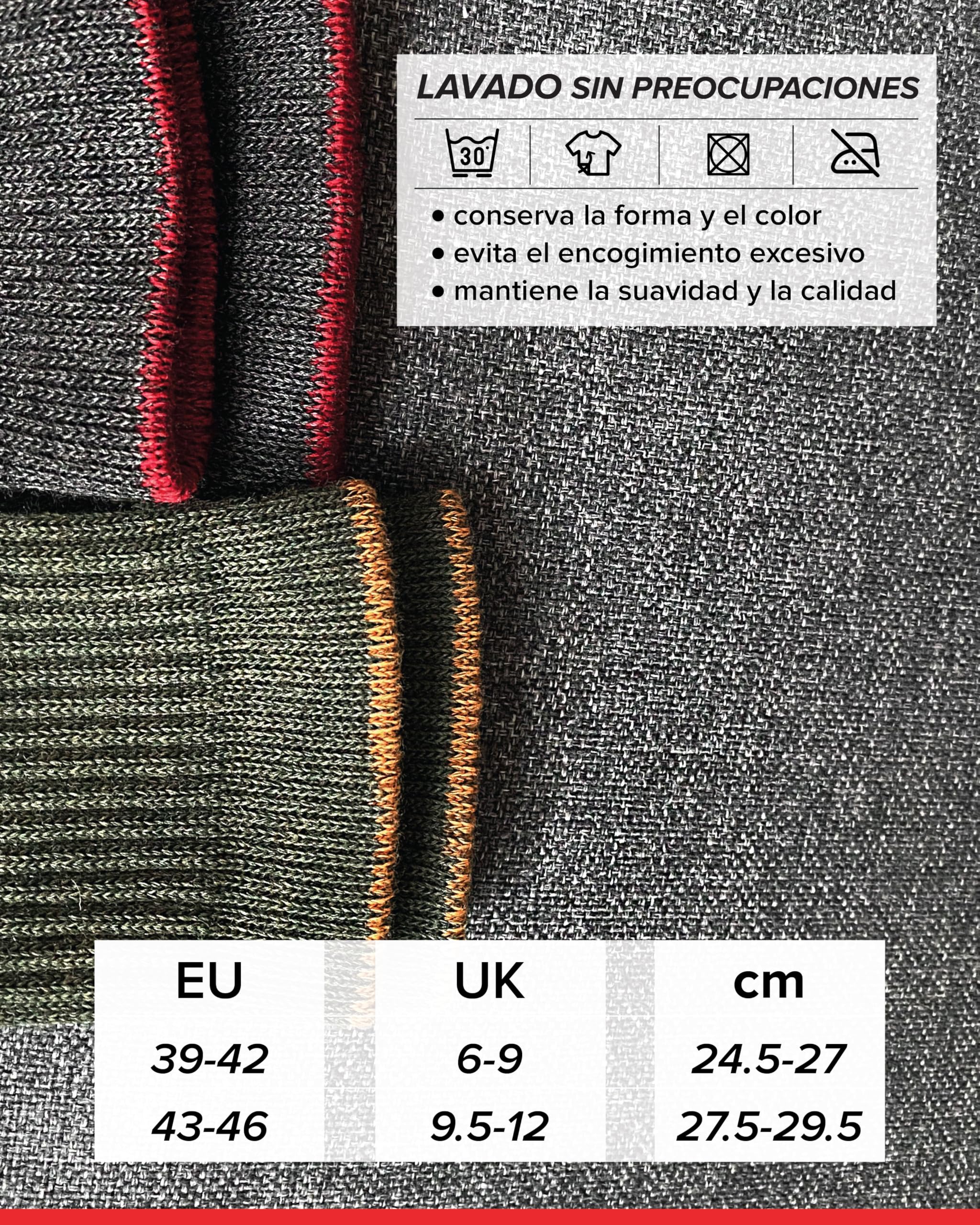 Calcetines Senderismo Lana Merino Antiampollas Hombre Trekking Invierno