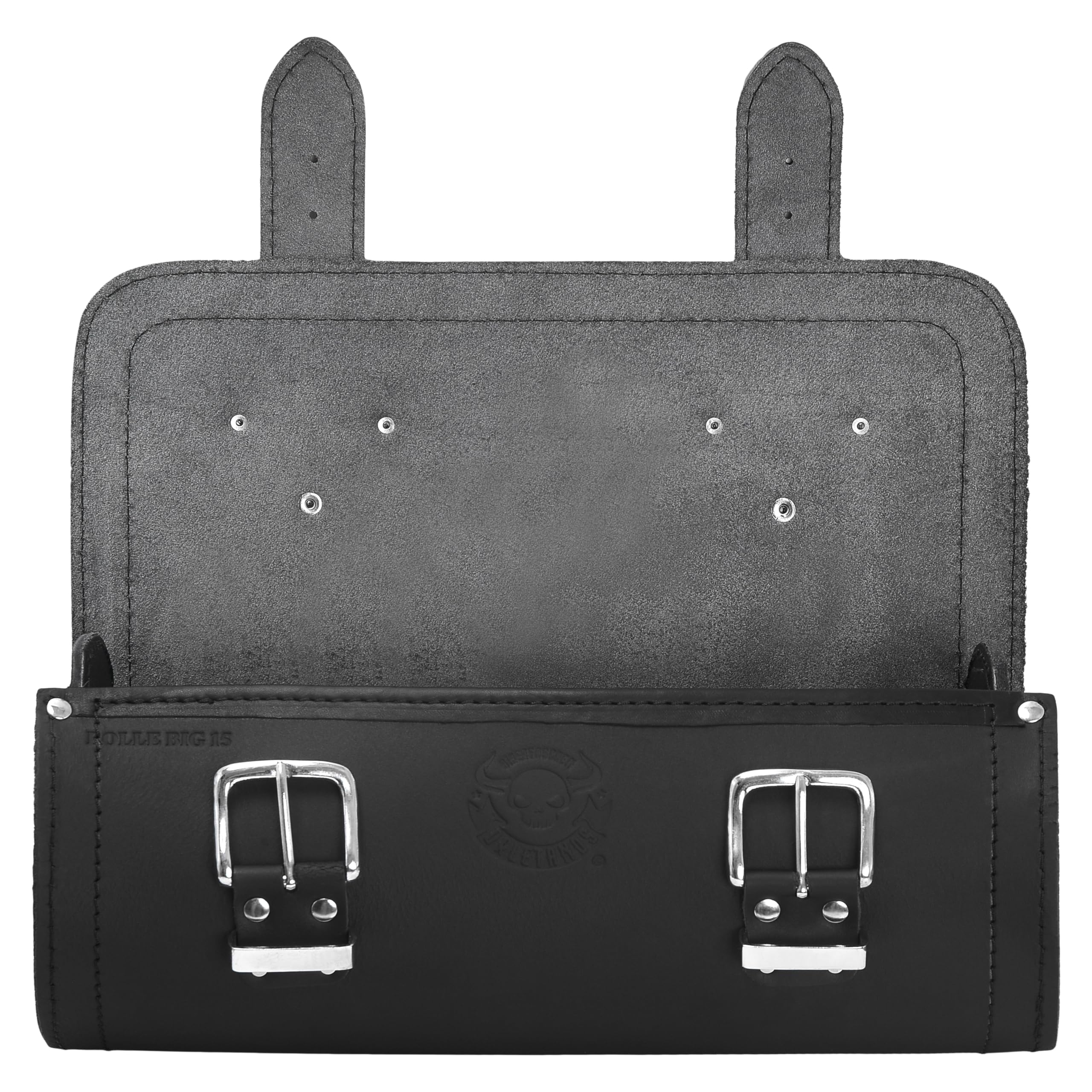 Werkzeugrolle Big 15 Lenkerrolle Gepäckrolle kompatibel mit Chopper Harley Davidson HD Motorrad Bikertaschen Lederrolle Werkzeugrolle Bugrolle Werkzeugtasche
