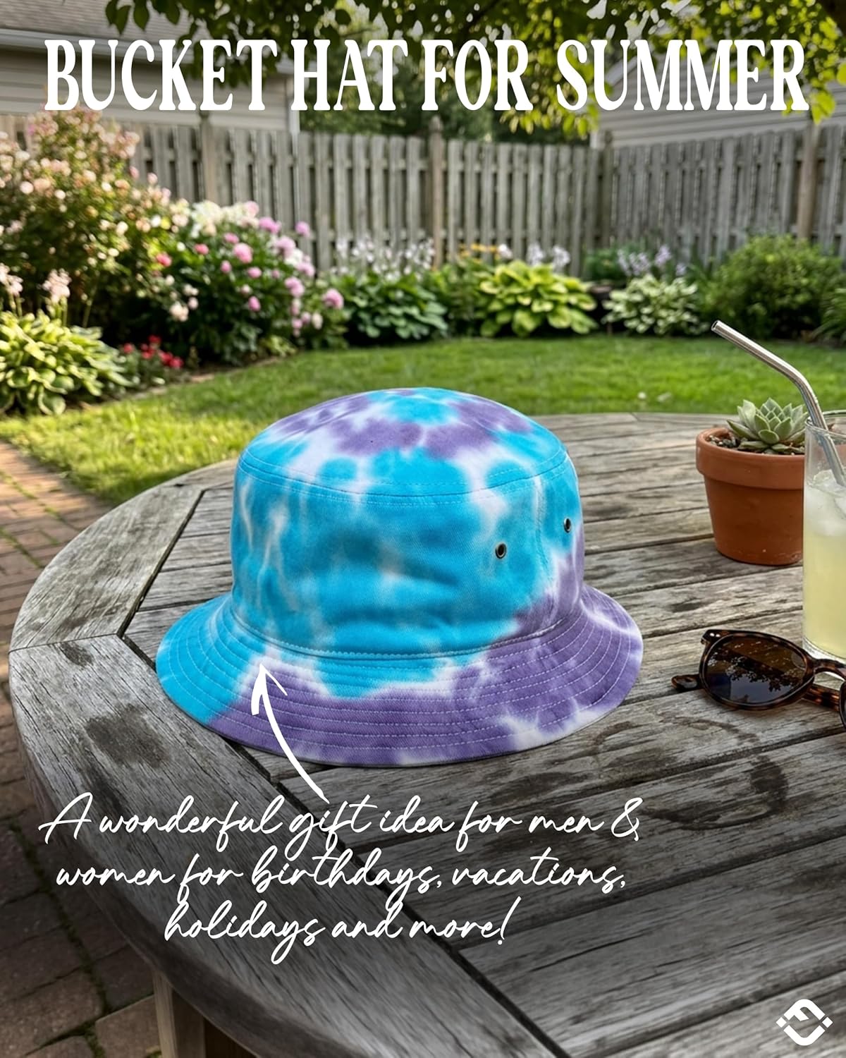 Funky Junque Bucket Hats for Women, Womens Bucket Hat Summer - Packable Sun Hat for Beach Festival Outdoor