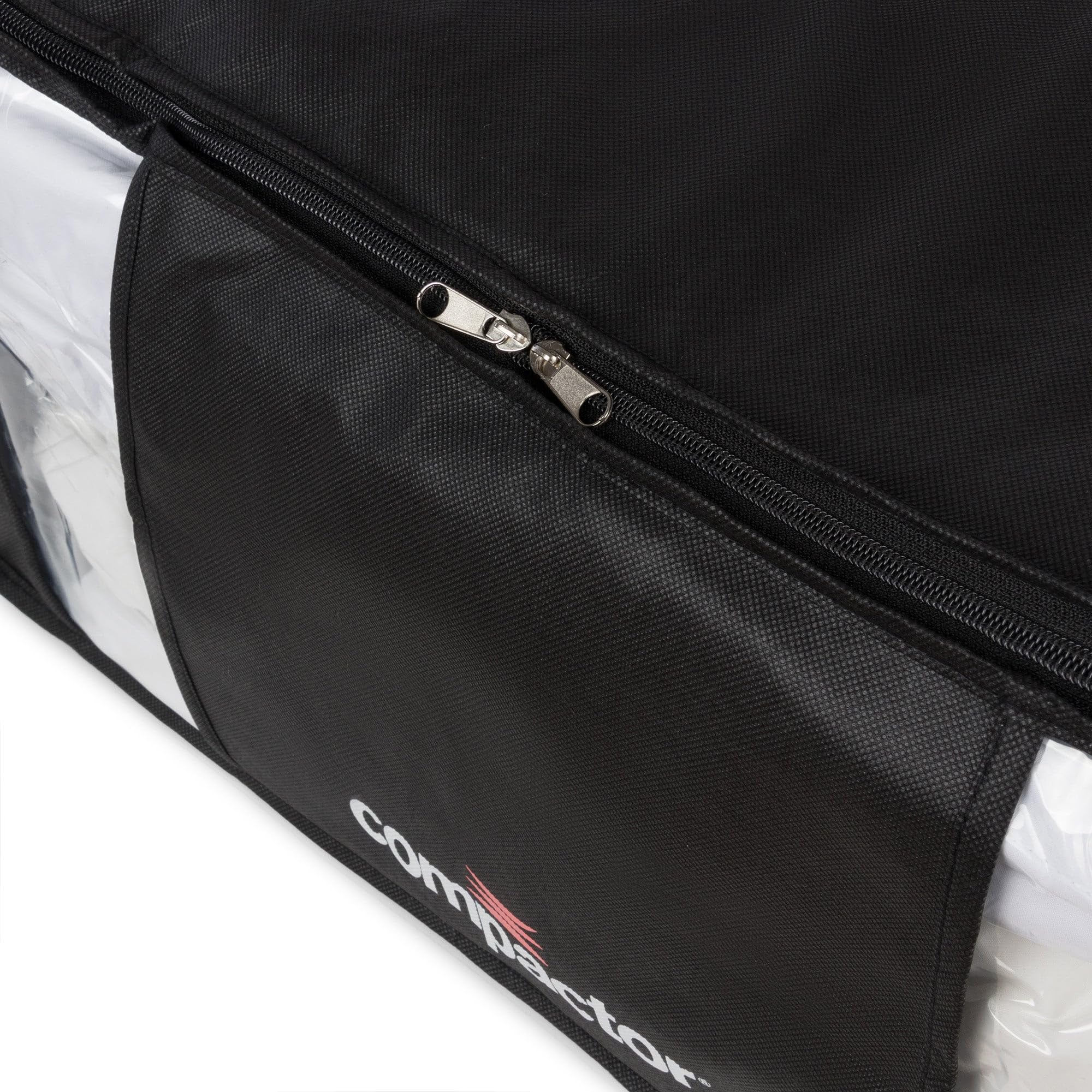 Compactor - Cajas almacenaje al vacío ropa, edredones, nórdicos, almohadas. Pack 3 Talla XXL. Organizador armario con bolsa al vacío ropa integrada, compresión con aspiradora. Ahorra espacio. Negro