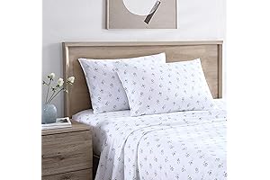 Stone Cottage Cotton Percale Bedding Set with Green Pattern Sheets