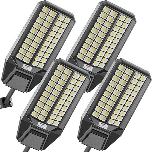 Miniatura 13 de Luz de calle solar loyoele de 8000 W para exteriores, resistente al agua, luz de calle LED solar al aire libre de 120,000 lúmenes 7000 K