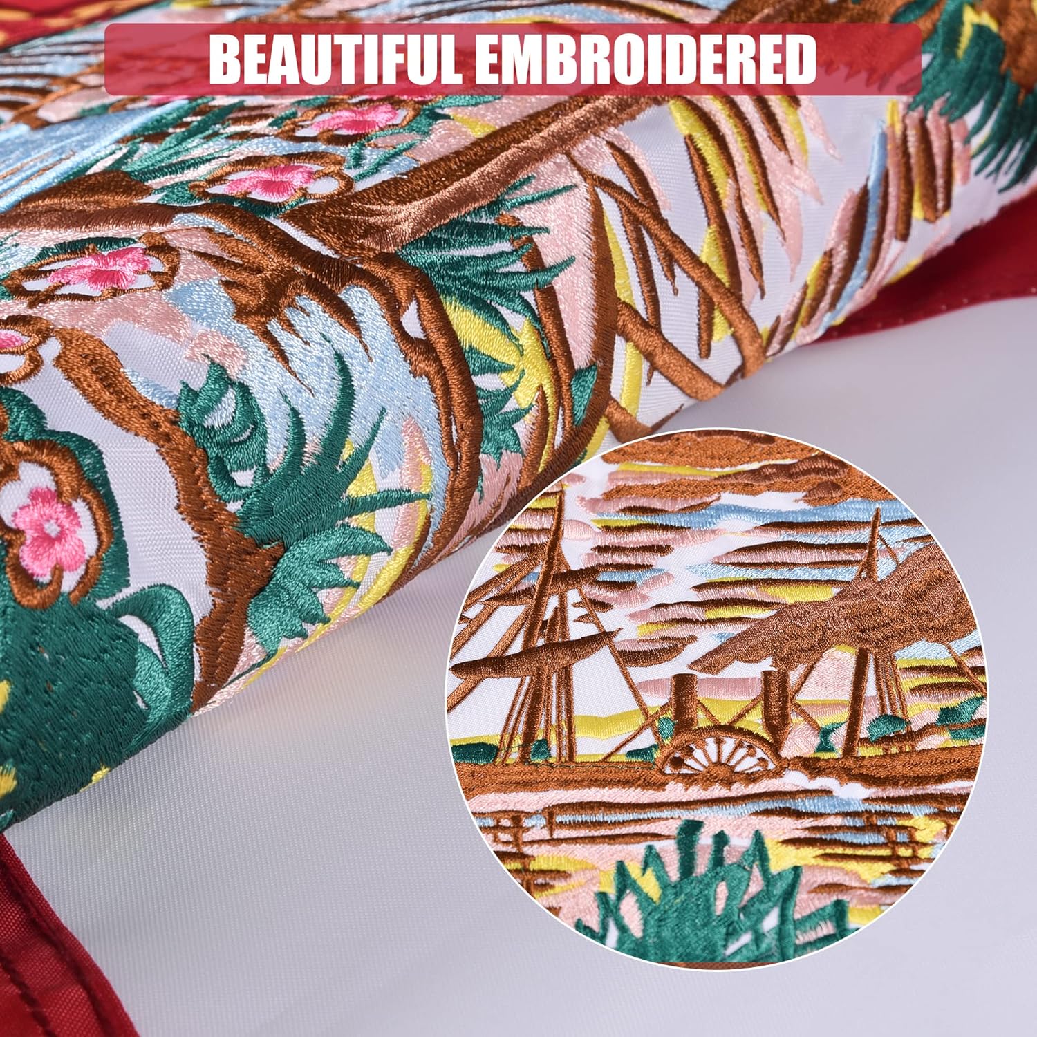 Florida State Flag 3x5 Ft, Deluxe Full Embroidered Heavy Duty 100% Polyester Durable FL Outside Flags, Indoor/Outdoor, Sewn Stripes and Brass Grommets - Image 2