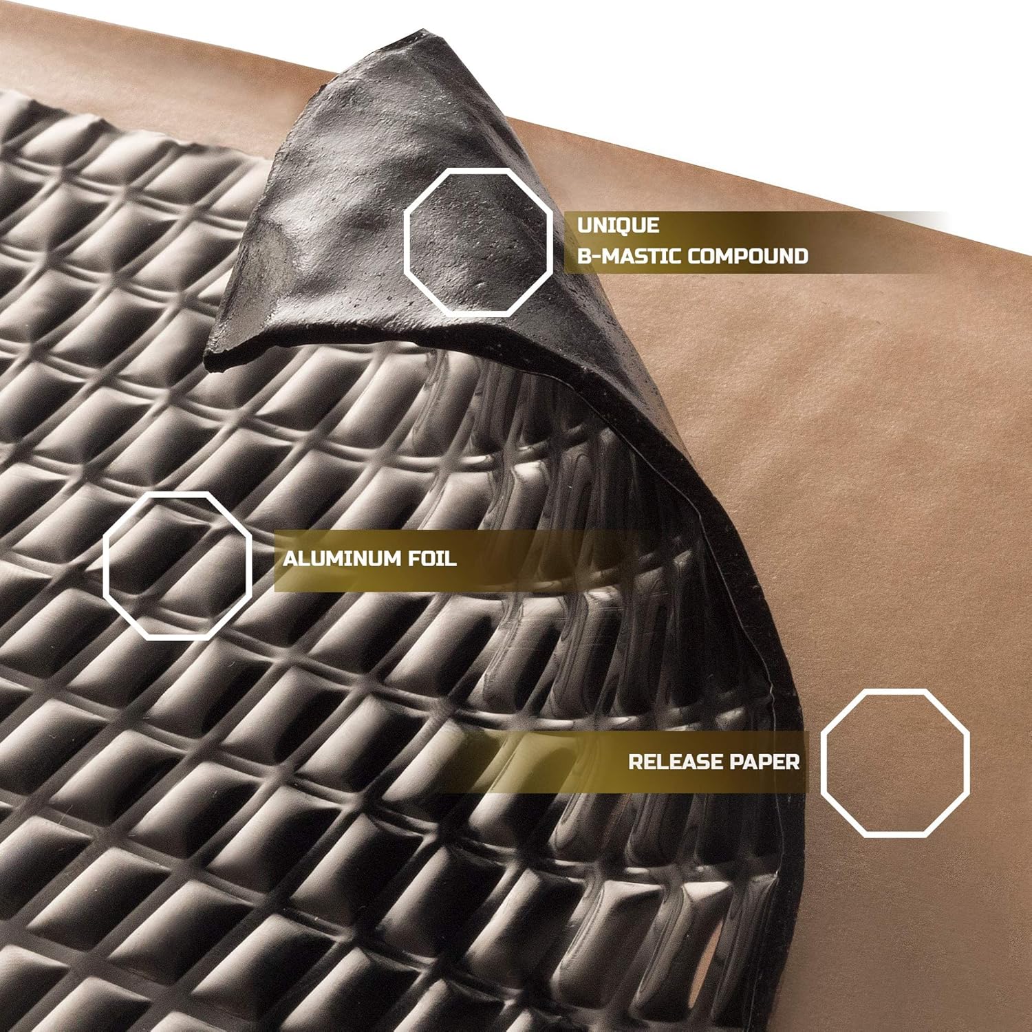 Siless Black 80 mil (2mm) 36 sqft Car Sound Deadening mat - Butyl Automotive Sound Deadener - Noise Insulation and Vibration Dampening Material (36 sqft)